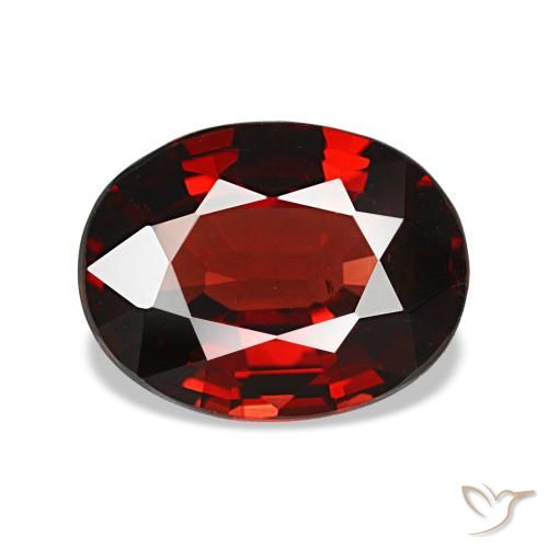 2.06ct أحمر جارنيت ألماندين, بيضاوي, VVS-VS