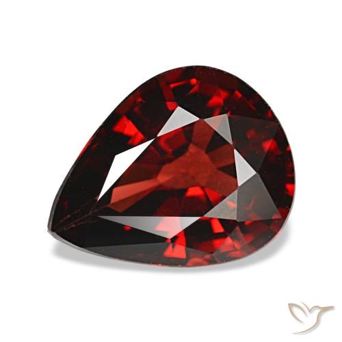 2.43ct أحمر جارنيت ألماندين, شكل الكمثرى, VVS-VS