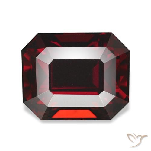 4.68ct أحمر جارنيت ألماندين, قص الزمرد, VVS