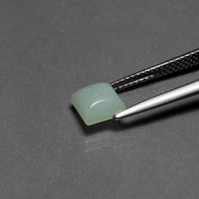 امازونيت أخضر طبيعي، مربع، 1.29 قيراط، غير شفاف