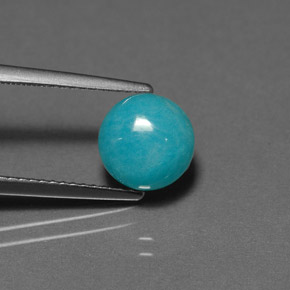 أمازونيت أخضر أزرق طبيعي، قصة دائرى، 2.33 قيراط، غير شفاف