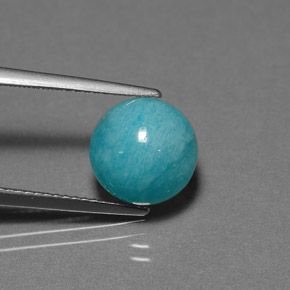 امازونيت أزرق أخضر طبيعي، قصة دائرى، 3.80 قيراط، غير شفاف