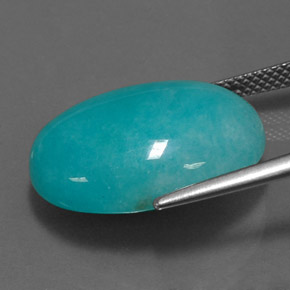 امازونيت أخضر أزرق طبيعي، قصة بيضاوى، 13.91 قيراط، غير شفاف