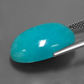 أمازونيت أزرق-أخضر طبيعي، قصة بيضاوى، 11.47 قيراط، غير شفاف