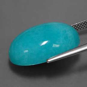 أمازونيت أخضر أزرق طبيعي، قصة بيضاوى، 15.91 قيراط، غير شفاف