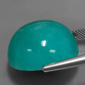أمازونيت طبيعي بلون أخضر، وزن ‎31.50‎ قيراط، شكل دائري، مقاس ‎20.08‎ مم