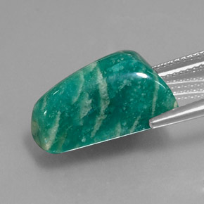 امازونيت أخضر طبيعي، شكل خيالي، 11.24 قيراط، غير شفاف