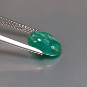 امازونيت أخضر طبيعي، قصة بيضاوى، 2.50 قيراط، غير شفاف