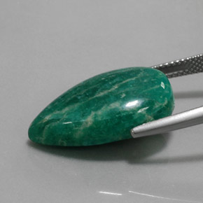 امازونيت أخضر طبيعي، شكل الكمثرى، 15.40 قيراط، غير شفاف