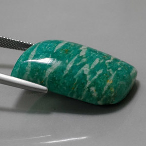 امازونيت أخضر طبيعي، شكل خيالي، 39.49 قيراط، غير شفاف