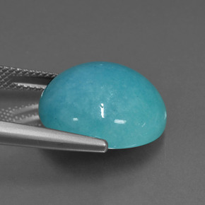 أمازونيت أزرق-أخضر طبيعي، قصة دائرى، 13.17 قيراط، غير شفاف