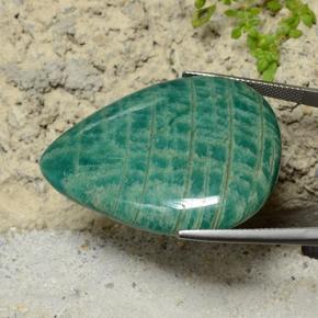 امازونيت أخضر أزرق طبيعي، شكل الكمثرى، 54.00 قيراط، غير شفاف