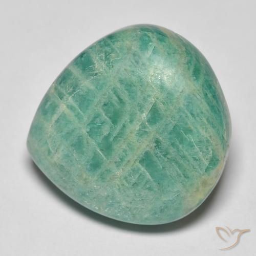 16.97ct طبيعي أخضر مزرق امازونيت, شكل الكمثرى, غير شفاف