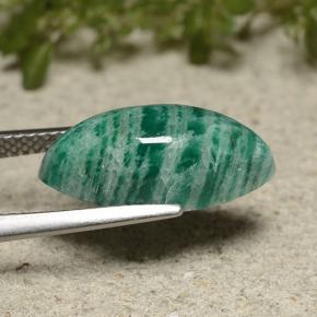 امازونيت أخضر رائع طبيعي، ماركيز، 5.68 قيراط، غير شفاف