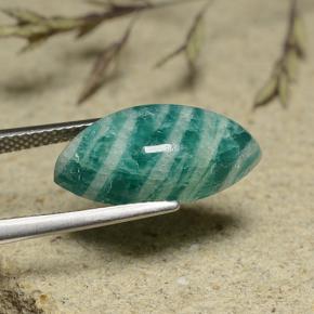 أمازونيت أزرق-أخضر طبيعي، ماركيز، 7.09 قيراط، غير شفاف