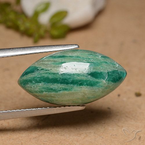 10.66ct طبيعي أخضر أناناسى امازونيت, ماركيز, غير شفاف