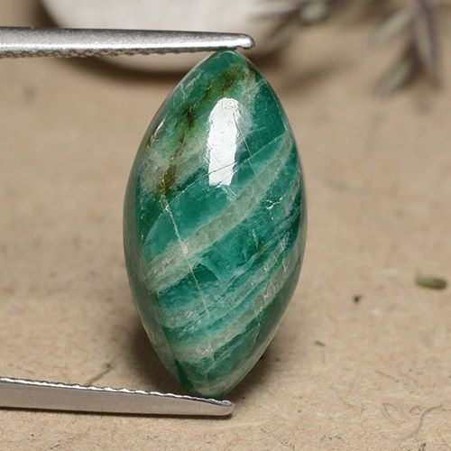7.42ct طبيعي أخضر متوسط امازونيت, ماركيز, غير شفاف
