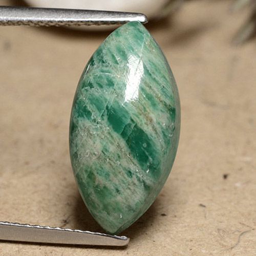 7.90ct طبيعي أخضر أناناسى امازونيت, ماركيز, غير شفاف
