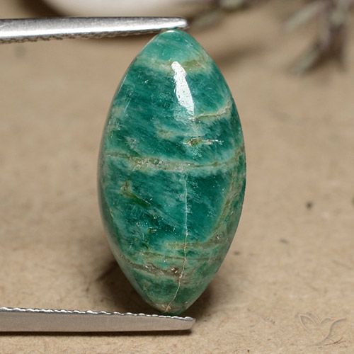 5.63ct طبيعي أخضر أناناسى امازونيت, ماركيز, غير شفاف