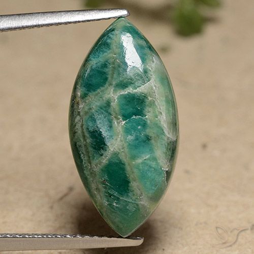 9.01ct طبيعي أخضر متوسط امازونيت, ماركيز, غير شفاف