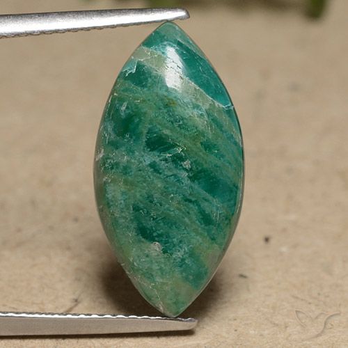 6.60ct طبيعي أخضر أناناسى امازونيت, ماركيز, غير شفاف