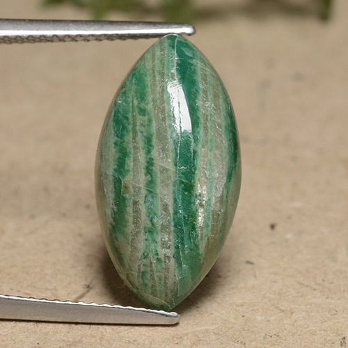 امازونيت أخضر رائع طبيعي، ماركيز، 8.09 قيراط، غير شفاف