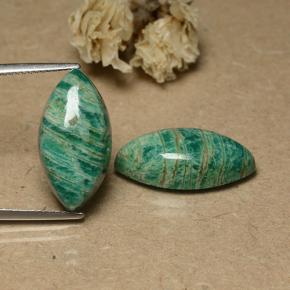 أحجار امازونيت أخضر الصنوبر رائع طبيعية، ماركيز، غير شفاف، وزنها 15.67 قيراط