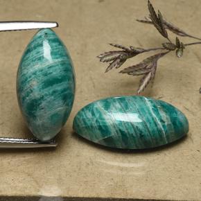 أحجار امازونيت أخضر أزرق طبيعية، ماركيز، غير شفاف، وزنها 19.21 قيراط