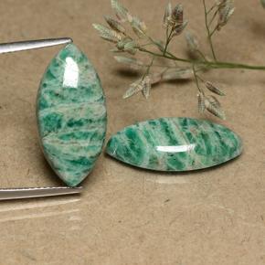 أحجار أمازونيت أخضر رائع طبيعية، ماركيز، غير شفاف، وزنها 12.69 قيراط