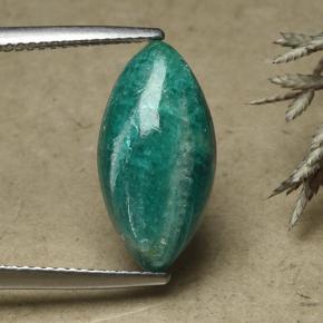 أمازونيت أخضر عميق طبيعي، ماركيز، 5.62 قيراط، غير شفاف