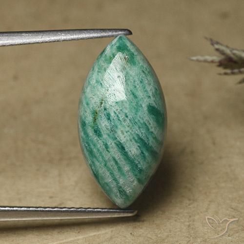 7.65ct طبيعي أخضر أناناسى امازونيت, ماركيز, غير شفاف