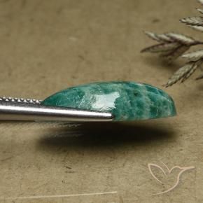 امازونيت أخضر رائع طبيعي، ماركيز، 6.68 قيراط، غير شفاف