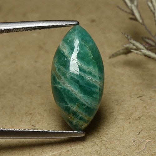 6.82ct طبيعي أخضر أناناسى امازونيت, ماركيز, غير شفاف