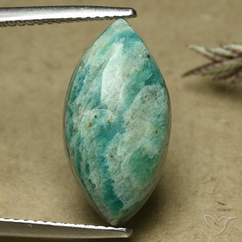 6.84ct طبيعي أخضر أناناسى امازونيت, ماركيز, غير شفاف