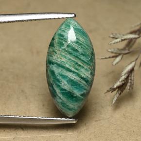 امازونيت أخضر متوسط طبيعي، ماركيز، 7.16 قيراط، غير شفاف