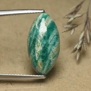 امازونيت أخضر أزرق طبيعي، ماركيز، 5.95 قيراط، غير شفاف