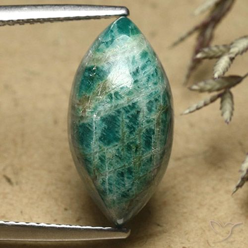 7.17ct طبيعي أخضر أناناسى امازونيت, ماركيز, غير شفاف