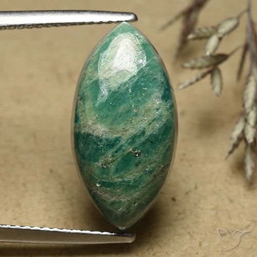 8.28ct طبيعي أخضر رائع امازونيت, ماركيز, غير شفاف