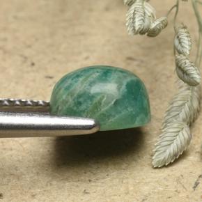 أمازونيت أزرق-أخضر طبيعي، قطع وسادة، 1.97 قيراط، غير شفاف