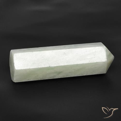 26.31ct طبيعي أبيض مخضر امازونيت, فانسى, نصف شفاف