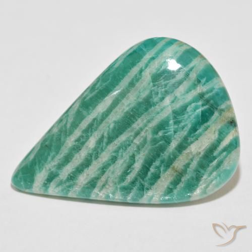 51.56ct طبيعي أخضر رائع امازونيت, شكل الكمثرى, غير شفاف