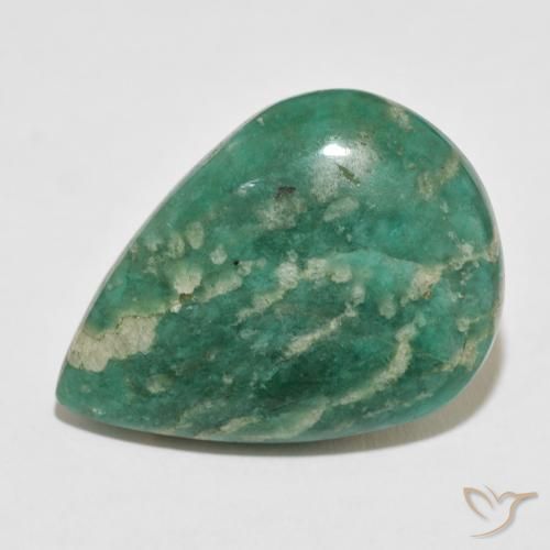29.21ct طبيعي أخضر أناناسى امازونيت, شكل الكمثرى, غير شفاف