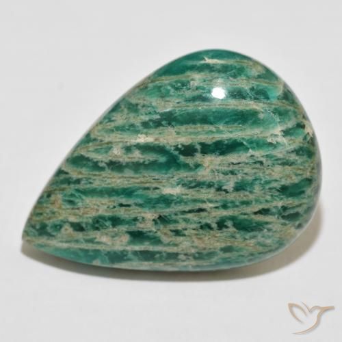 60.98ct طبيعي أخضر أناناسى امازونيت, شكل الكمثرى, غير شفاف