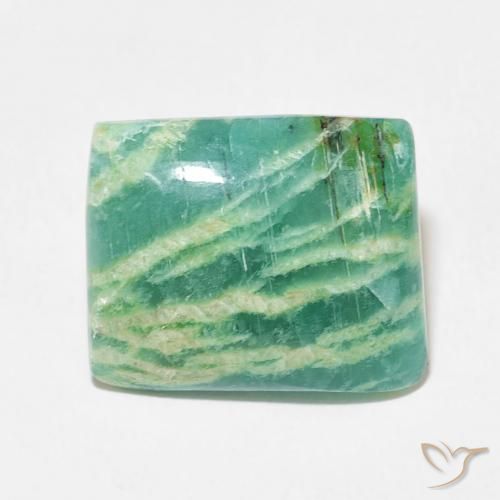 12.36ct طبيعي أخضر متوسط امازونيت, باجيت, غير شفاف