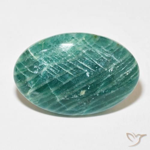 59.73ct طبيعي أخضر أناناسى امازونيت, بيضوي, غير شفاف