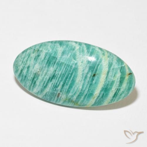 امازونيت Medium Dark-Green طبيعي، بيضوي، 37.25 قيراط، غير شفاف