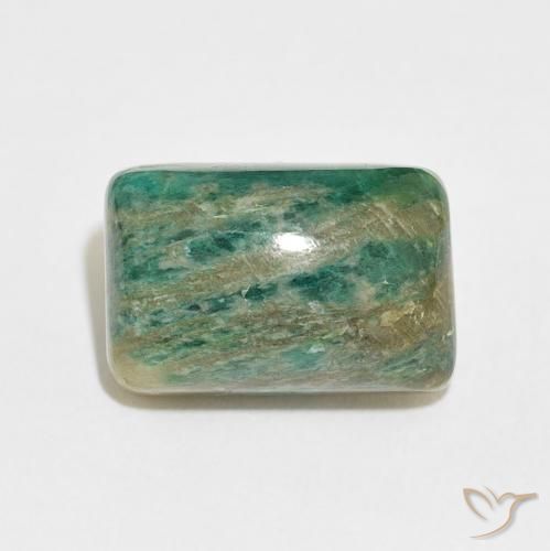 12.42ct طبيعي أخضر متوسط امازونيت, وسادة, غير شفاف