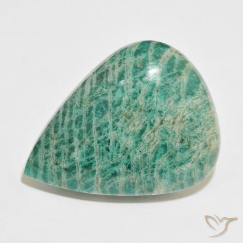 68.10ct طبيعي أخضر متعدد الألوان امازونيت, شكل الكمثرى, غير شفاف