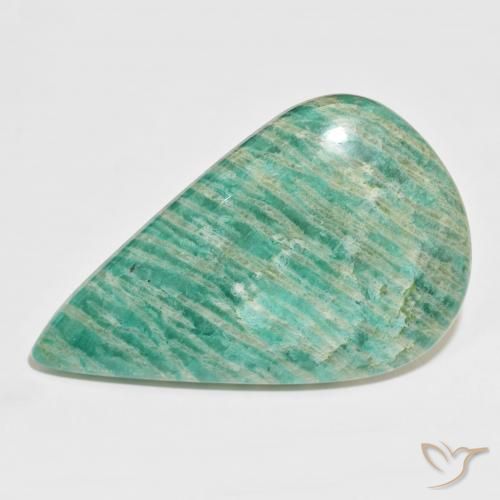 104.76ct طبيعي أخضر متعدد الألوان امازونيت, شكل الكمثرى, غير شفاف
