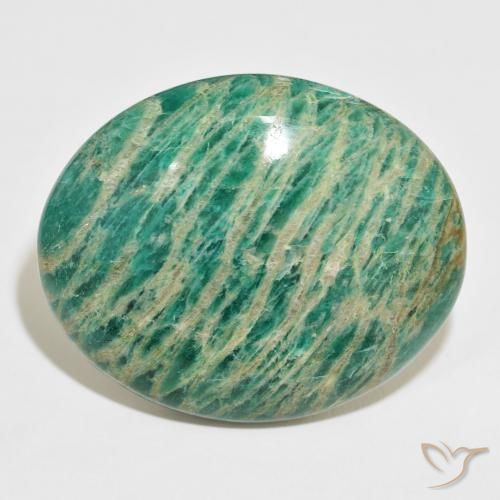 101.38ct طبيعي أخضر متعدد الألوان امازونيت, بيضوي, غير شفاف